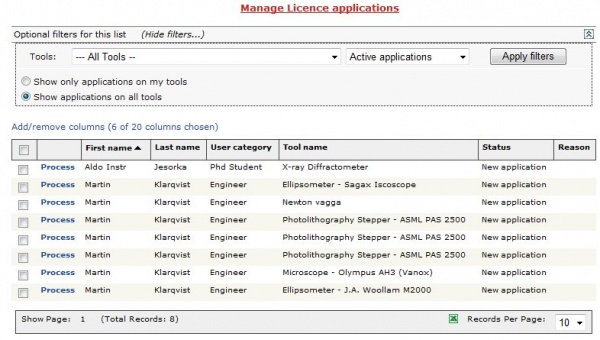 Advanced menu Role ToolResponsible Licenses Applications List.jpg